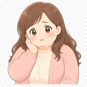 悩みながら質問している女の子のイメージ