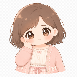 不安そうに質問している女の子のイメージ