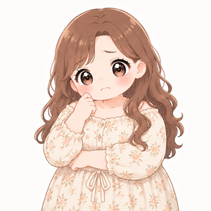 不安そうに質問している女の子のイメージ
